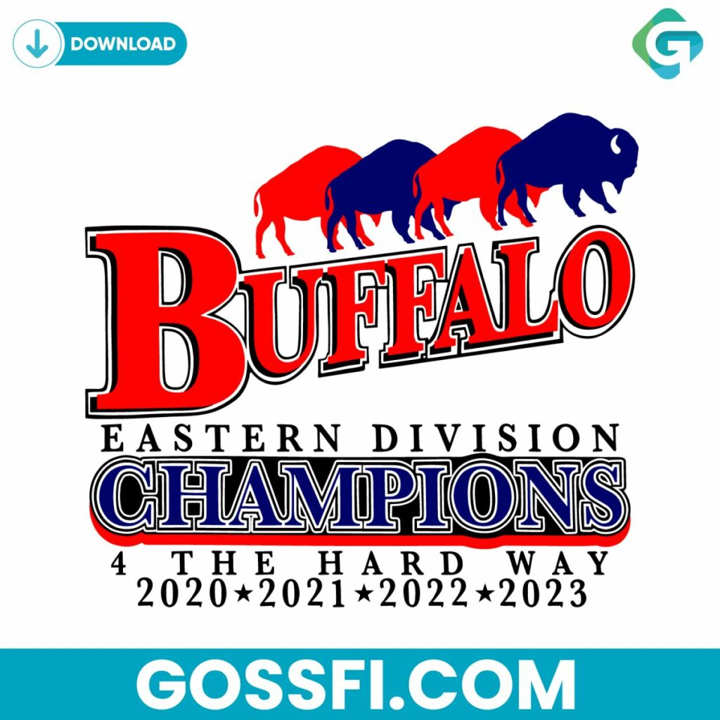 Retro Buffalo Easyerm Division Champions Svg Digital Download
